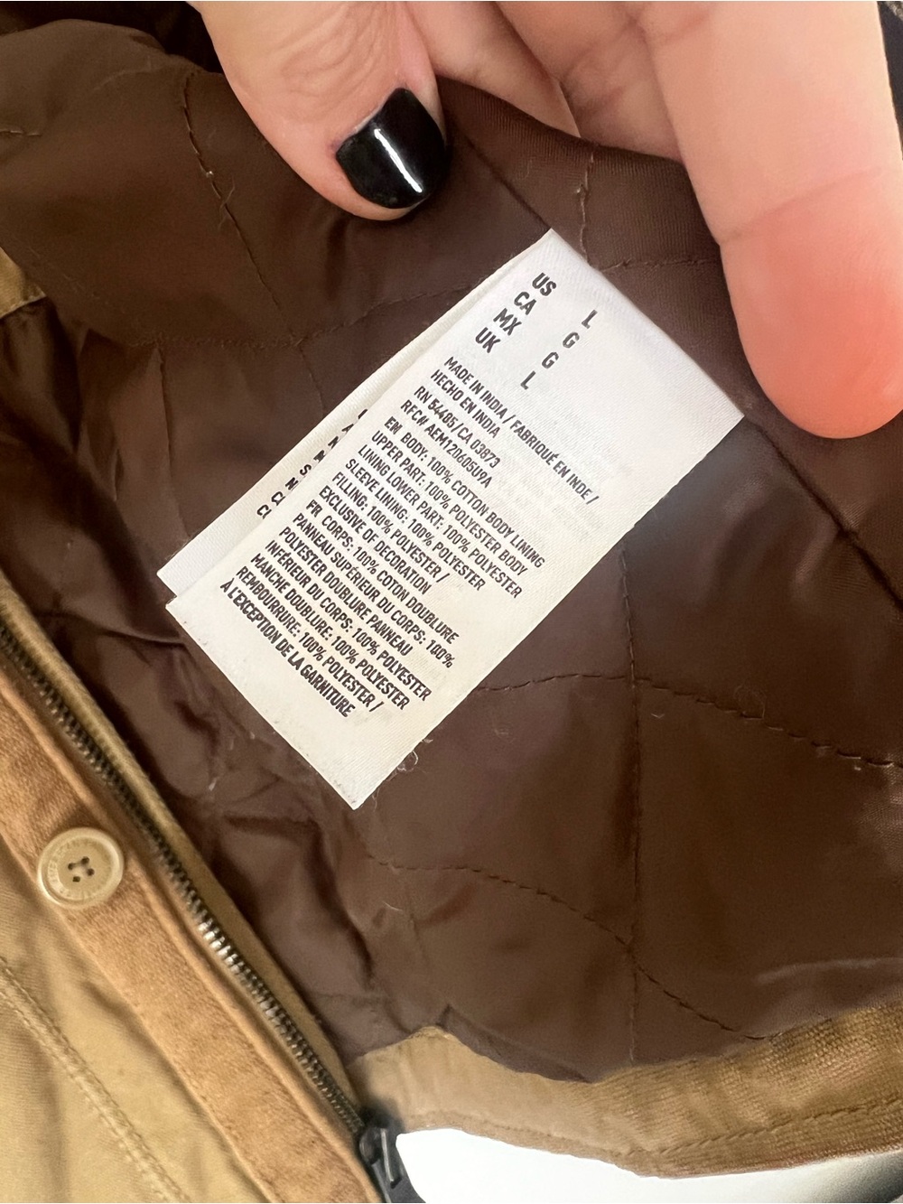 American Eagle Outfitters Brown Heavy Vintage Jacket - Picture 4 of 5